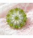 XSB262 - High-End Green Crystal Sunflower Brooch
